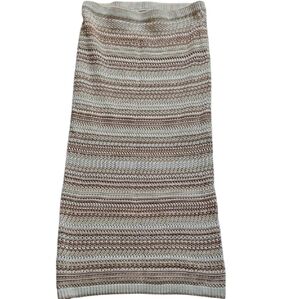Rachel Zoe Boho Crochet Striped Knit Skirt‎